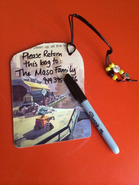 luggage tag board book craft