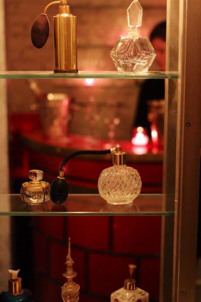 Beauty & Essex NYC Bathroom Champagne bar