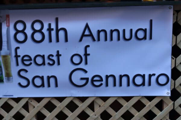 Feast of San Gennaro Sign Momfluential