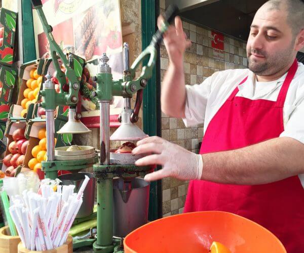 Pomegranate juice near the Church of the Holy Sepulchre