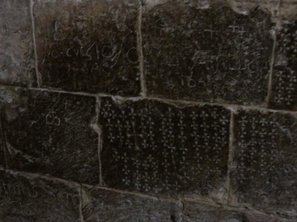 Crusader Grafitti in the Church of the Holy Sepulchre