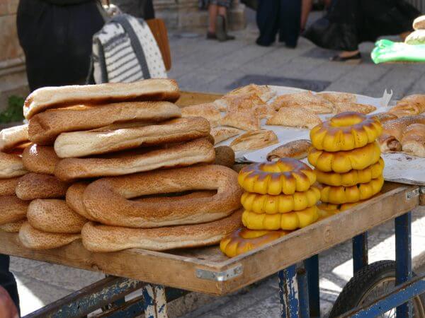 Jerusalem Bagels and bread near the Church of the Holy Sepulchre