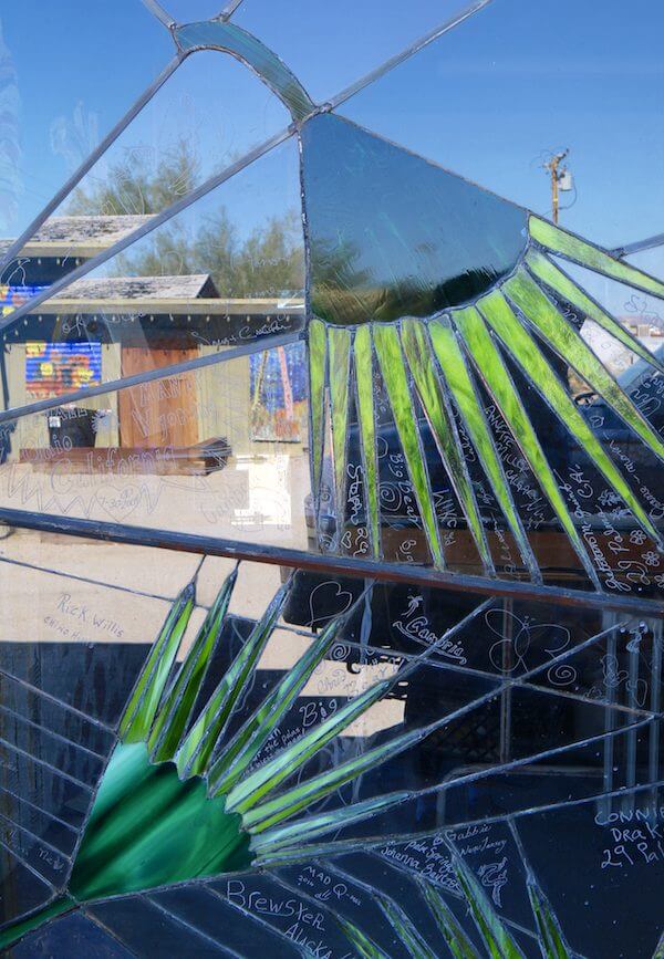 stained glass at 29 Palms Creative Center