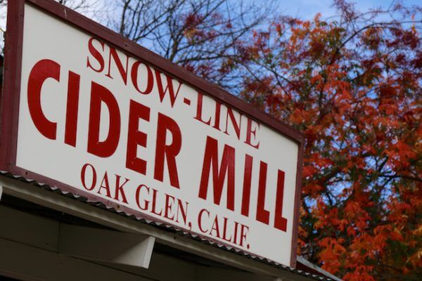 Snow Line Orchard Signs of Oak Glen Fall