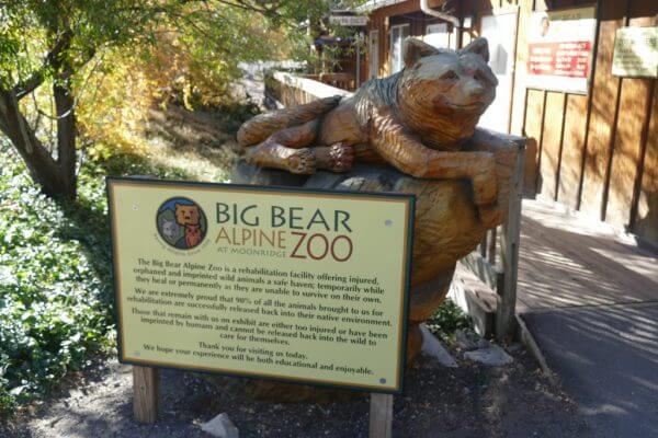 entrance to big bear alpine zoo