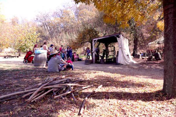 Blacksmith demo at Riley's Farm