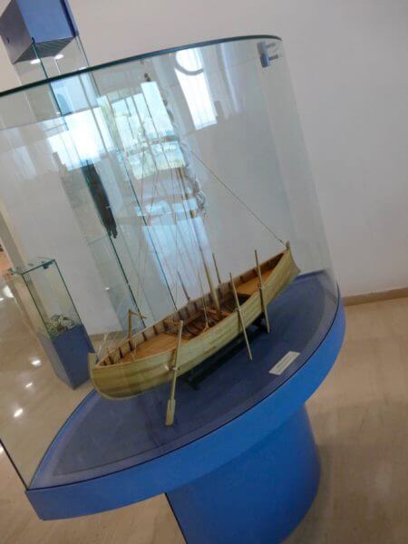 model of the Jesus Boat in the Galilee