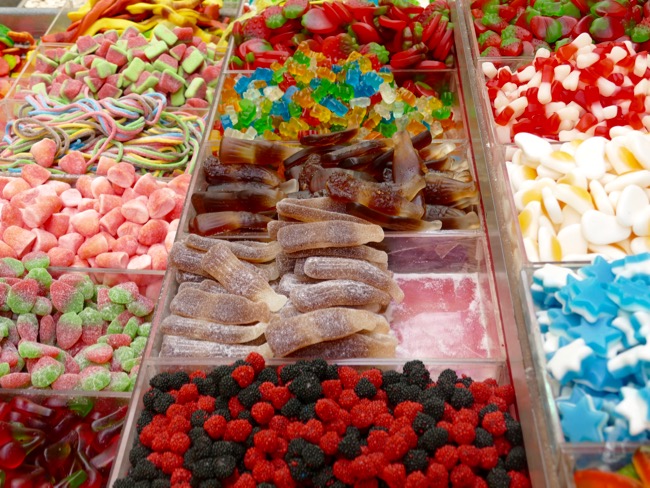 candy at Machane Yehuda Market in Jerusalem Israel